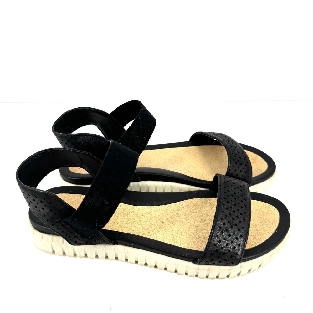 MIA Amore Open Toe Sandals Women's 10 Black Ankle Strap Comfort‎